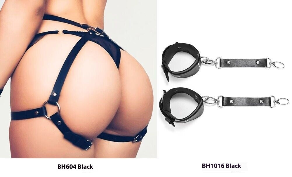 Women’s Waist Belt Handcuffs Suit Lingerie Set