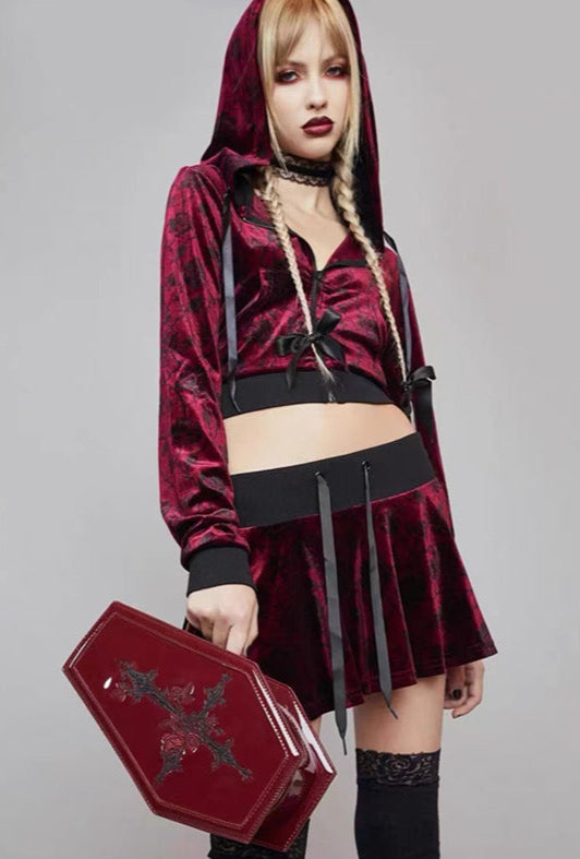 Women’s Gothic Patent Leather Coffin Bag Dress