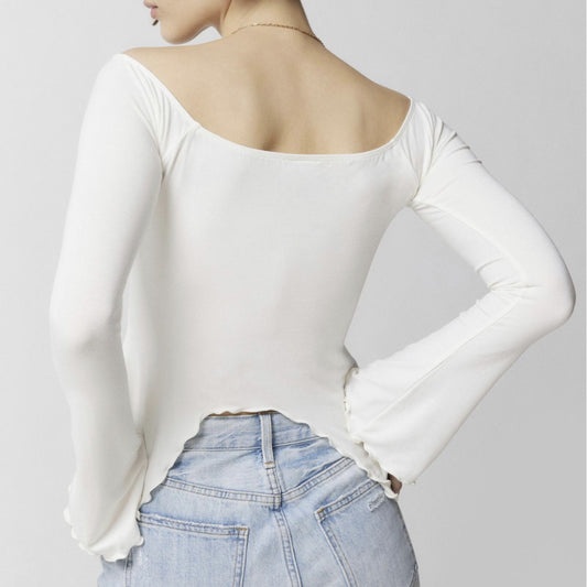 Women’s Off-the-shoulder Long Sleeve T-shirt