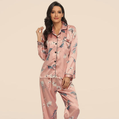 Two-Piece Satin Pajamas – Elegant Sleepwear Set