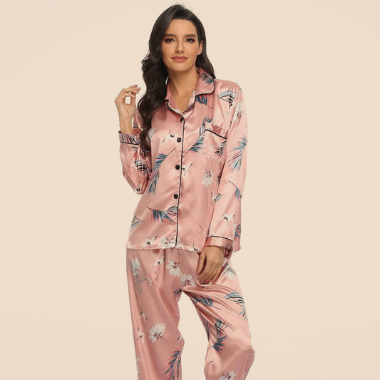 Two-Piece Satin Pajamas – Elegant Sleepwear Set