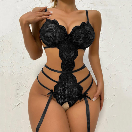 Lace Transparent Bodysuit Pajamas – Sexy One-Piece Sleepwear