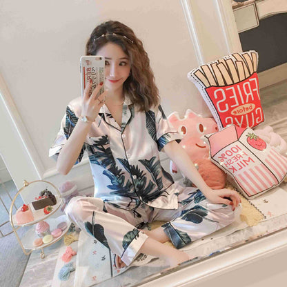 Silk-Feel Home Service Suits – Everyday Pajama Set