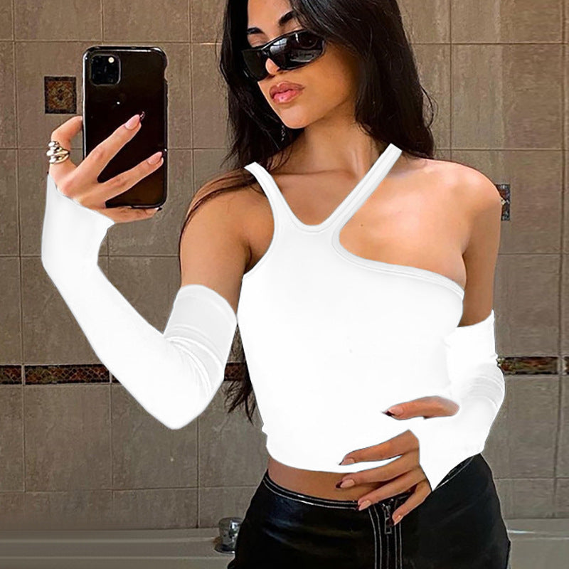 Women’s Irregular Split Slim T-Shirt