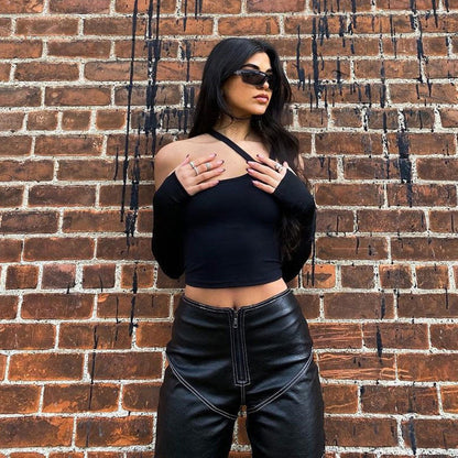 Women’s Irregular Split Slim T-Shirt