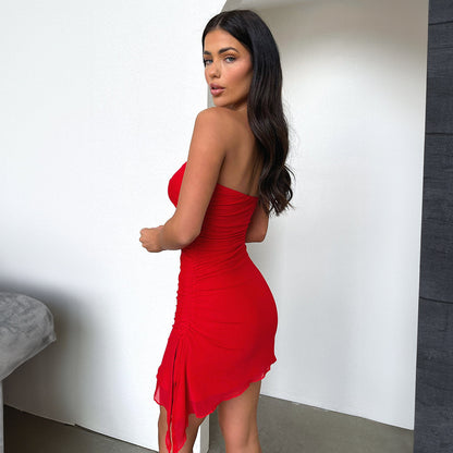 Women’s Tube-top Split Dress Skirt