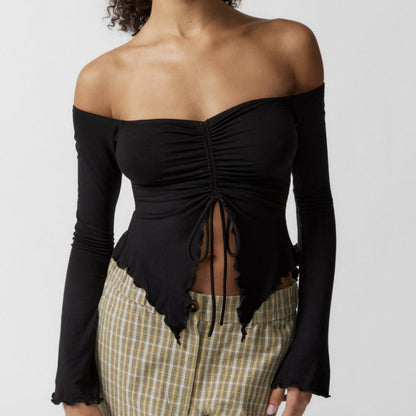 Women’s Off-the-shoulder Long Sleeve T-shirt