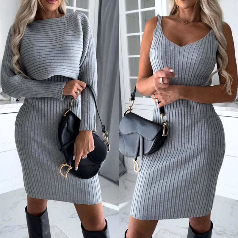 Women’s 2-Piece Solid Stripe Skirt