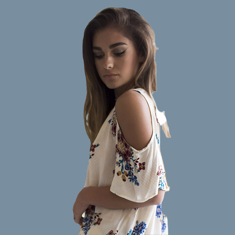 Women’s Off-the-shoulder Short Sleeve Shirt