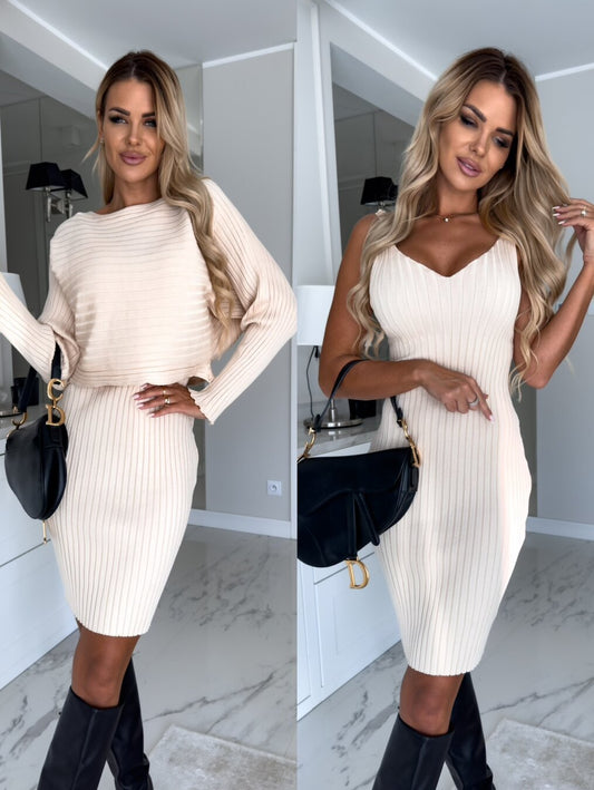 Women’s 2-Piece Solid Stripe Skirt