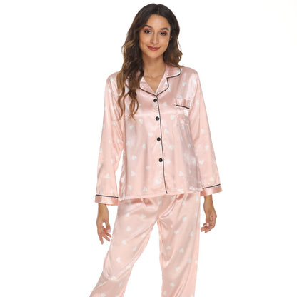 Two-Piece Satin Pajamas – Elegant Sleepwear Set