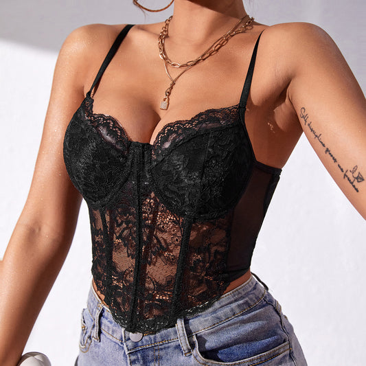 Women’s Lace Slim-fit Tank Top