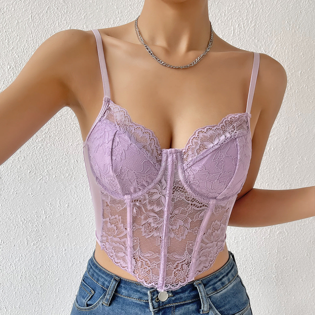 Women’s Lace Slim-fit Tank Top