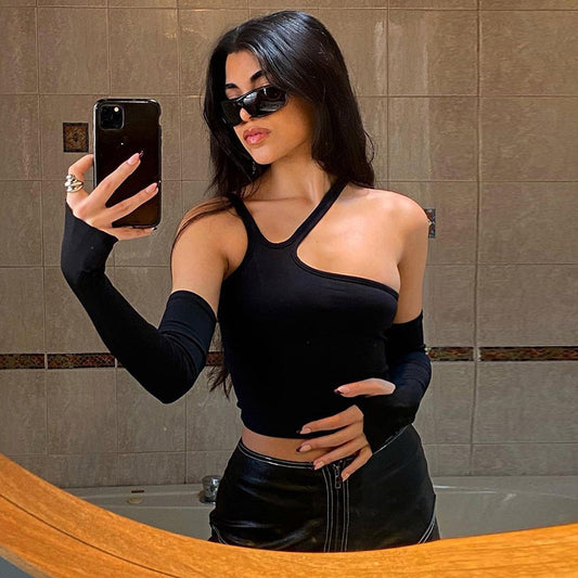 Women’s Irregular Split Slim T-Shirt