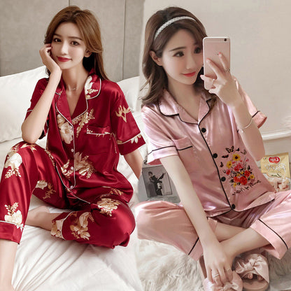 Silk-Feel Home Service Suits – Everyday Pajama Set